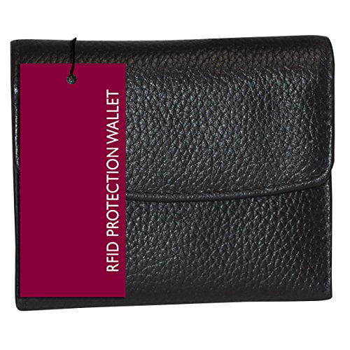 New Buxton Women's Leather Mini Tri-Fold Wallet